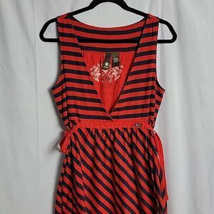 🖤5/$20🖤 ELEMENT.. red & navy striped dress..